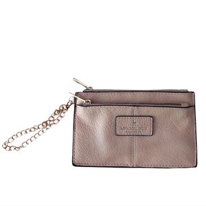 London Fog Beige Wristlet with Chain